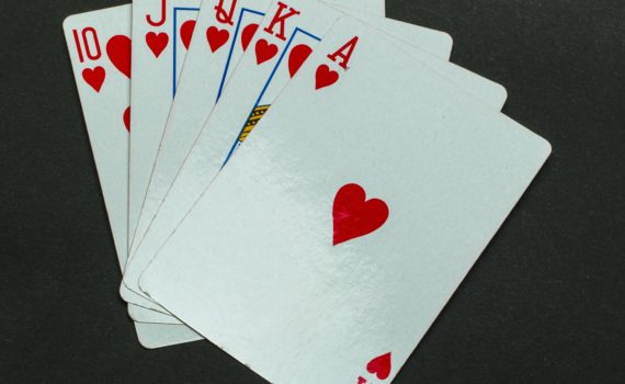 Speelkaarten gelukkige hand